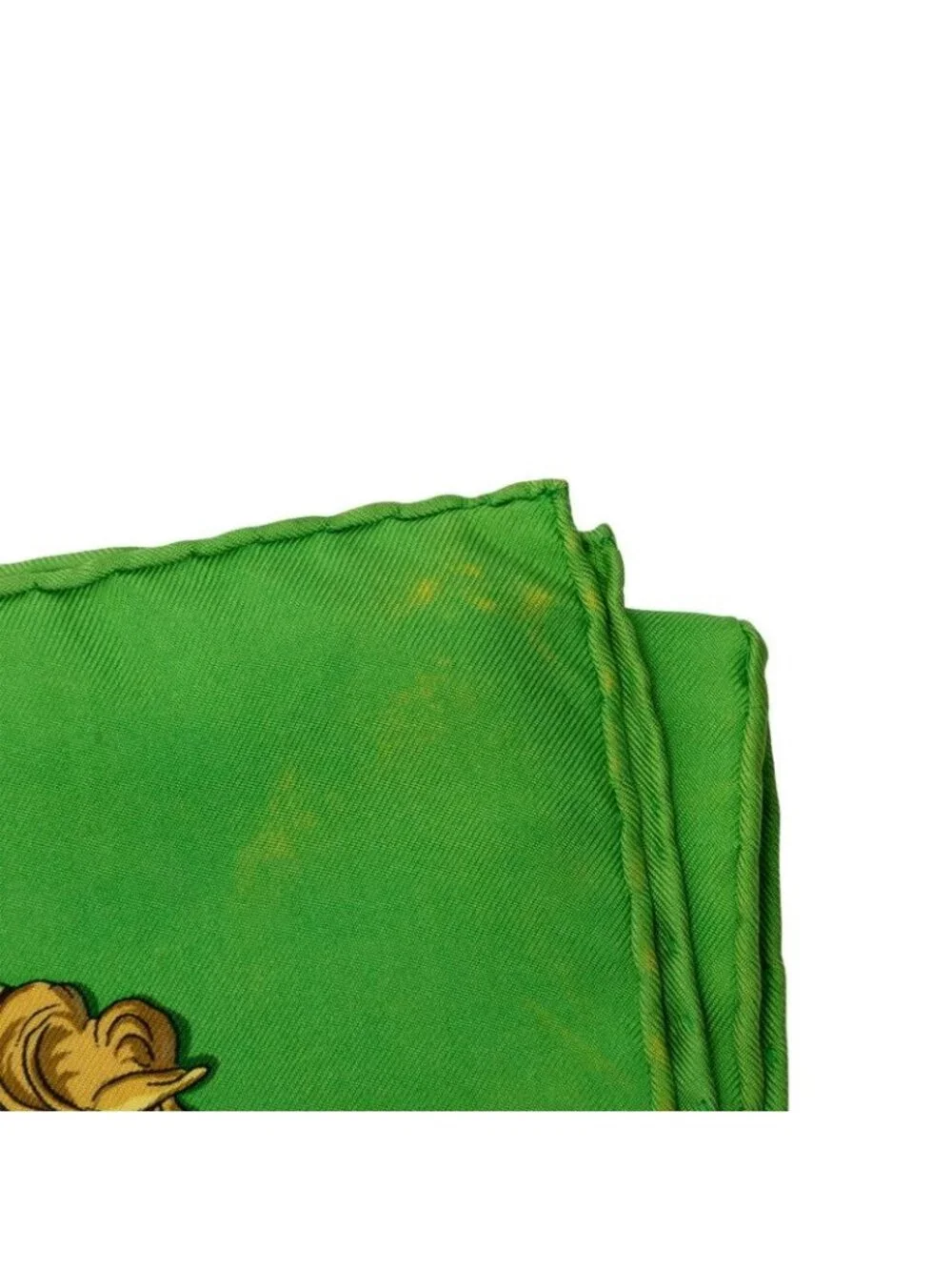 Hermes Carre 90 la Promenade de Longchamps Walkway to Ron Chien Scarf Green